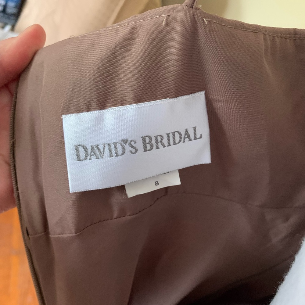 Size 8 David’s Bridal Soft Purple Bridesmaid Dress Style 8782M - Picture 7 of 9